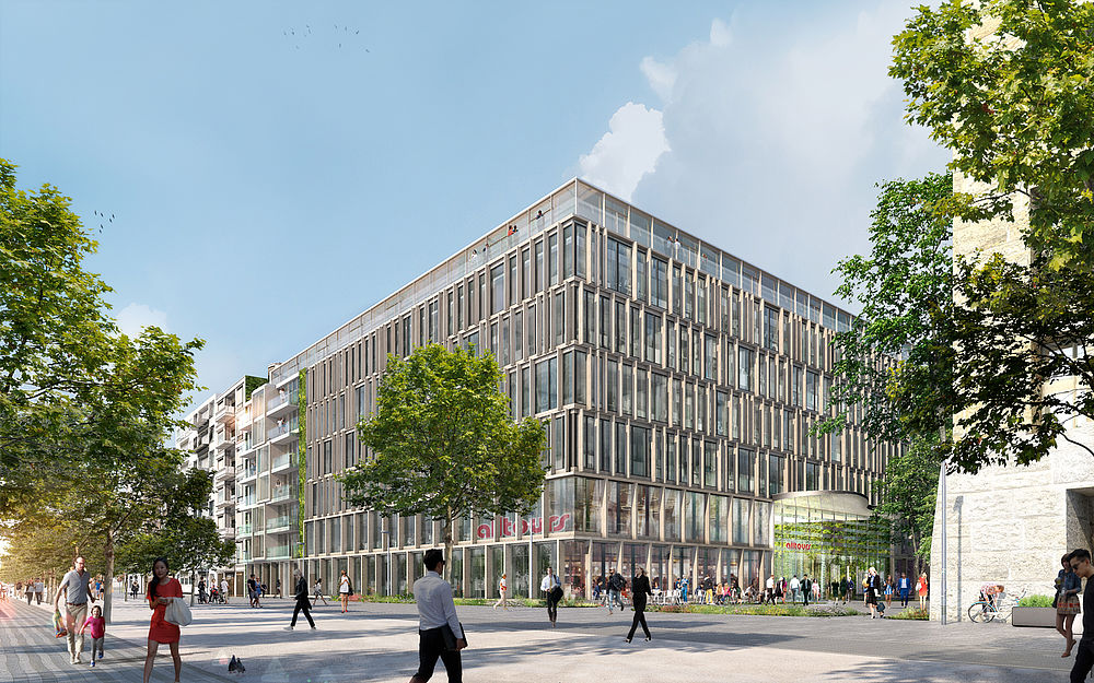 Entwurf von greeen! architects für den alltours Headquarter in Düsseldorf