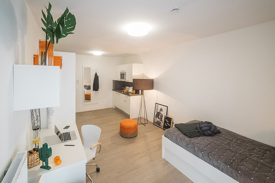 111 new micro apartments by Düsseldorf based architecture firm greeen! architects at Merziger Straße in Düsseldorf