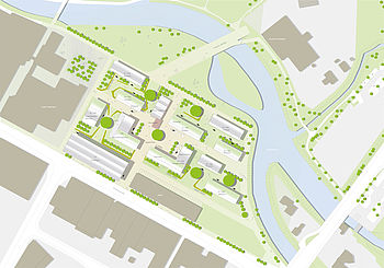 Quartiersplanung Ibena Green Campus in Bocholt von greeen! architects