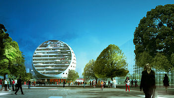 Entwurf von greeen! architects für die Bibliothek der Universität Duisburg-Essen