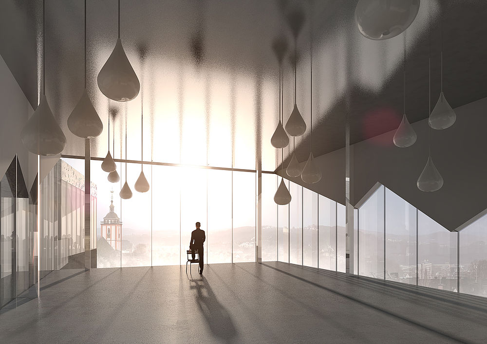 Entwurf für die Erweiterung des Siegerlandmuseums in Siegen vom Düsseldorfer Architekturbüro greeen! architects