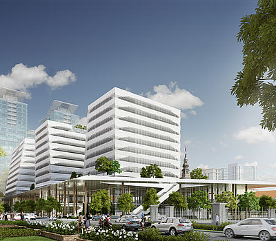 Design by greeen! architects for the new town hall in Ho Chi Minh City in Vietnam