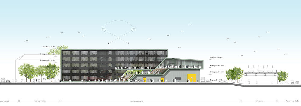The architects of greeen! architects have created a design for the craftsmen’s association in Mönchengladbach